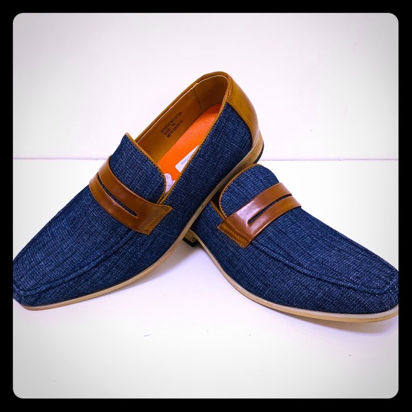 Denim jeans shoe. Slip on Loafer. Blue shoe - Picture 1 of 3